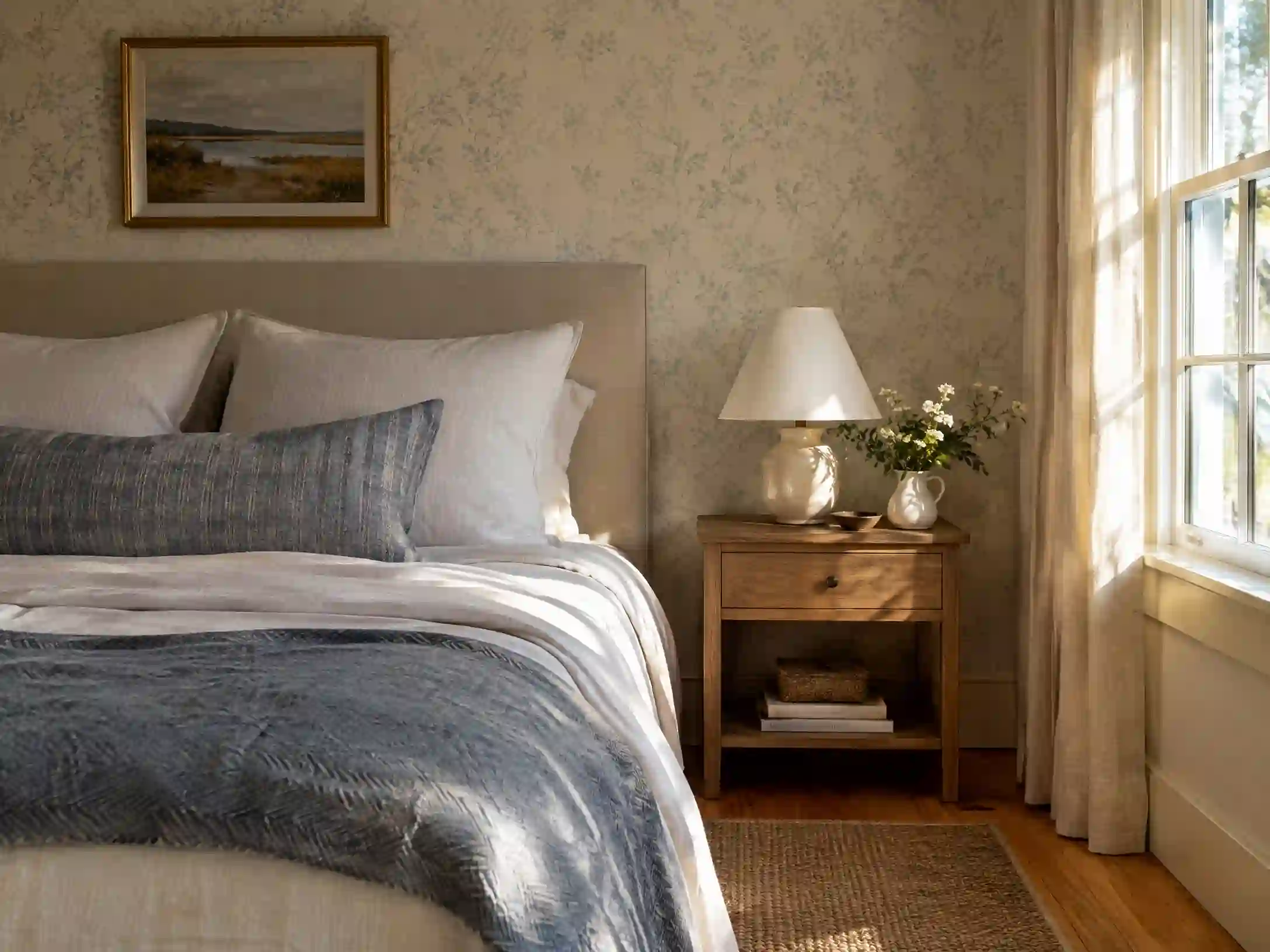 Skilled bedroom wallcovering